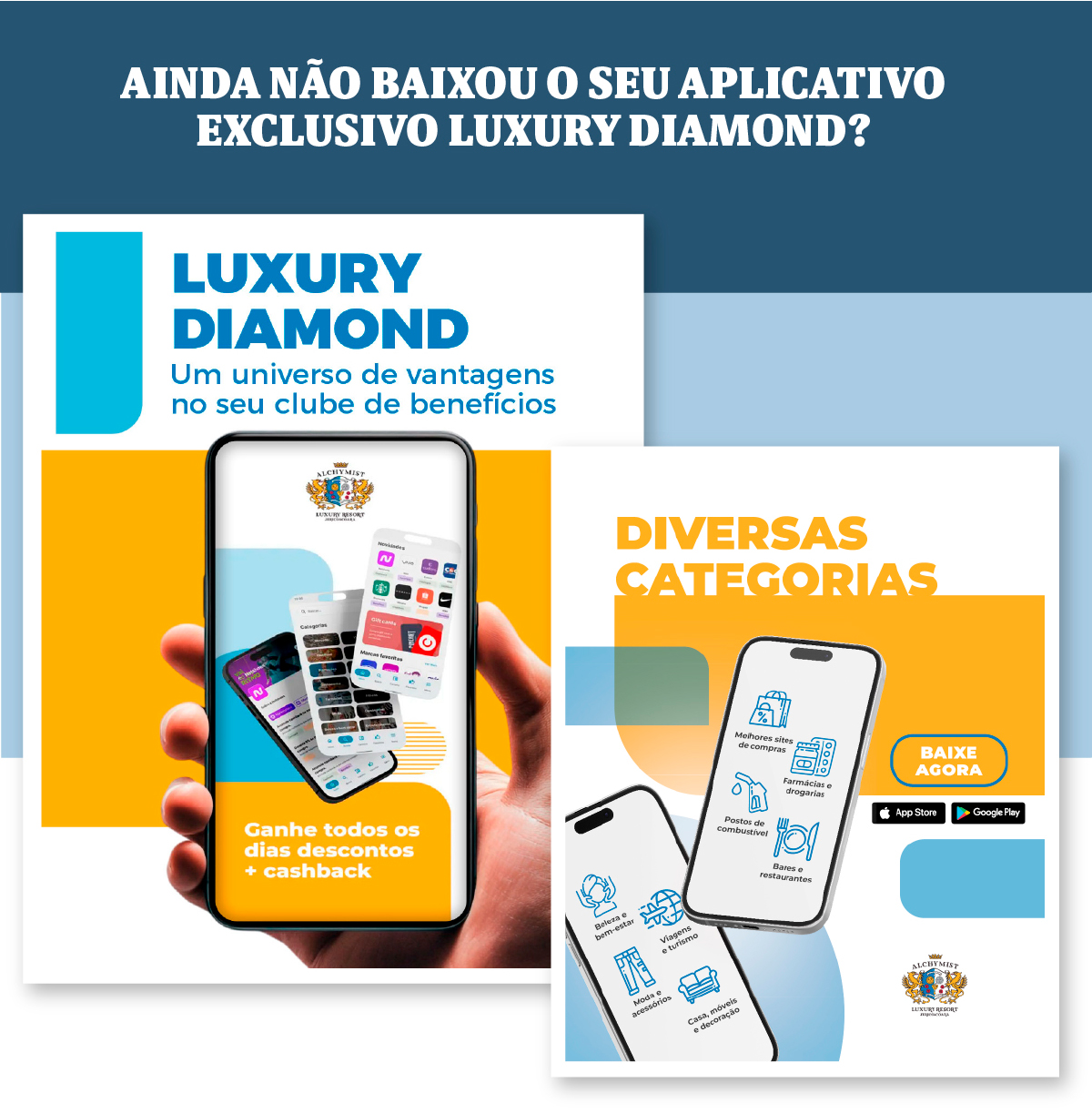 Ainda não baixou o seu aplicativo exclusivo LUXURY DIAMOND?